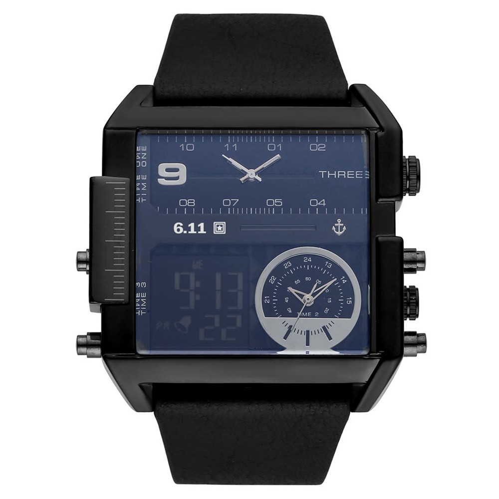 Luxury Brand Men Analog Digital Leather Sports Watches Men'S Army Military Watch Man Quartz Clock Relogio Masculino