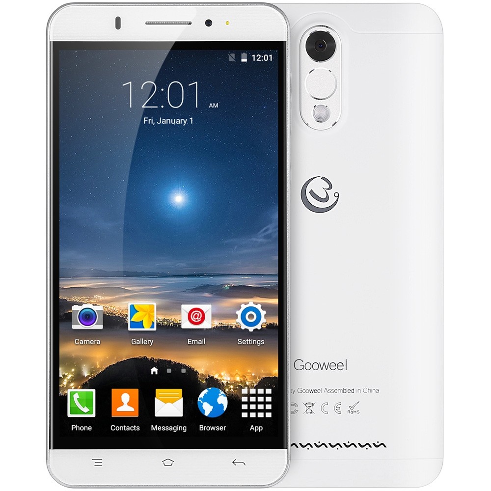 13949731 6 0 Inch Gooweel M3 Android 5 1 2 5d Arc Screen 3g Phablet Mtk6580 Quad Core 1 3ghz 1gb Ram 8gb Rom Gps Wifi White Eu Plug