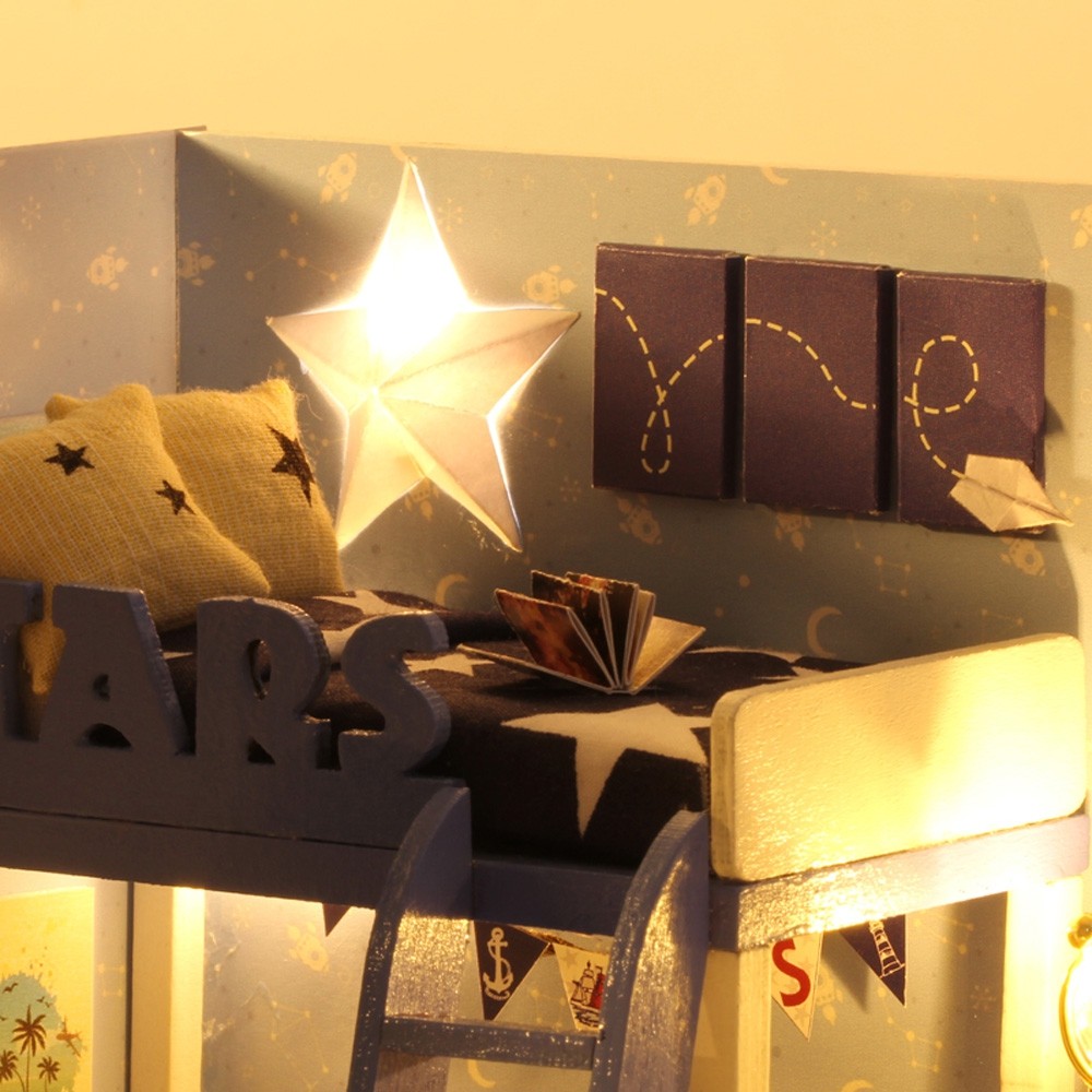 CUTEROOM H - 005 DIY Wooden Doll House Furniture Handcraft Miniature Box Kit - Star Tale