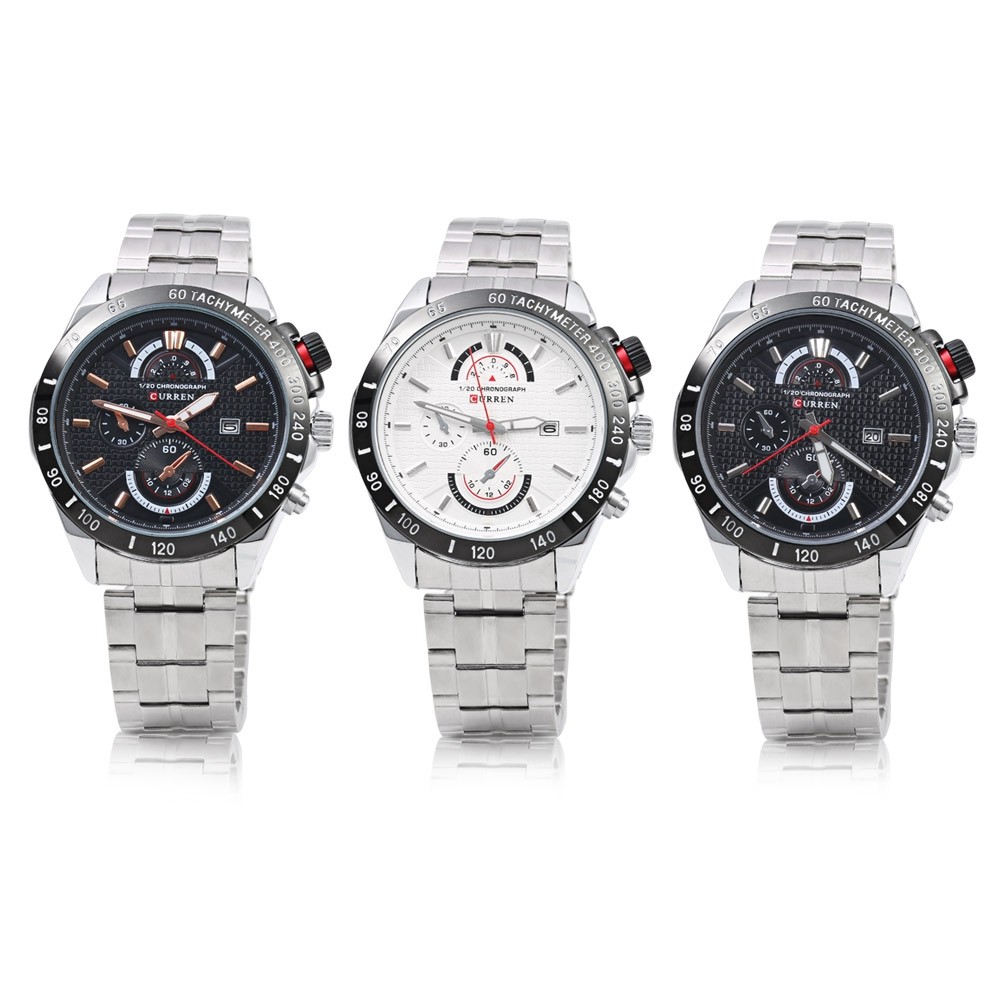 CURREN 8148 Male Quartz Watch Date Luminous Pointer Wristwatch