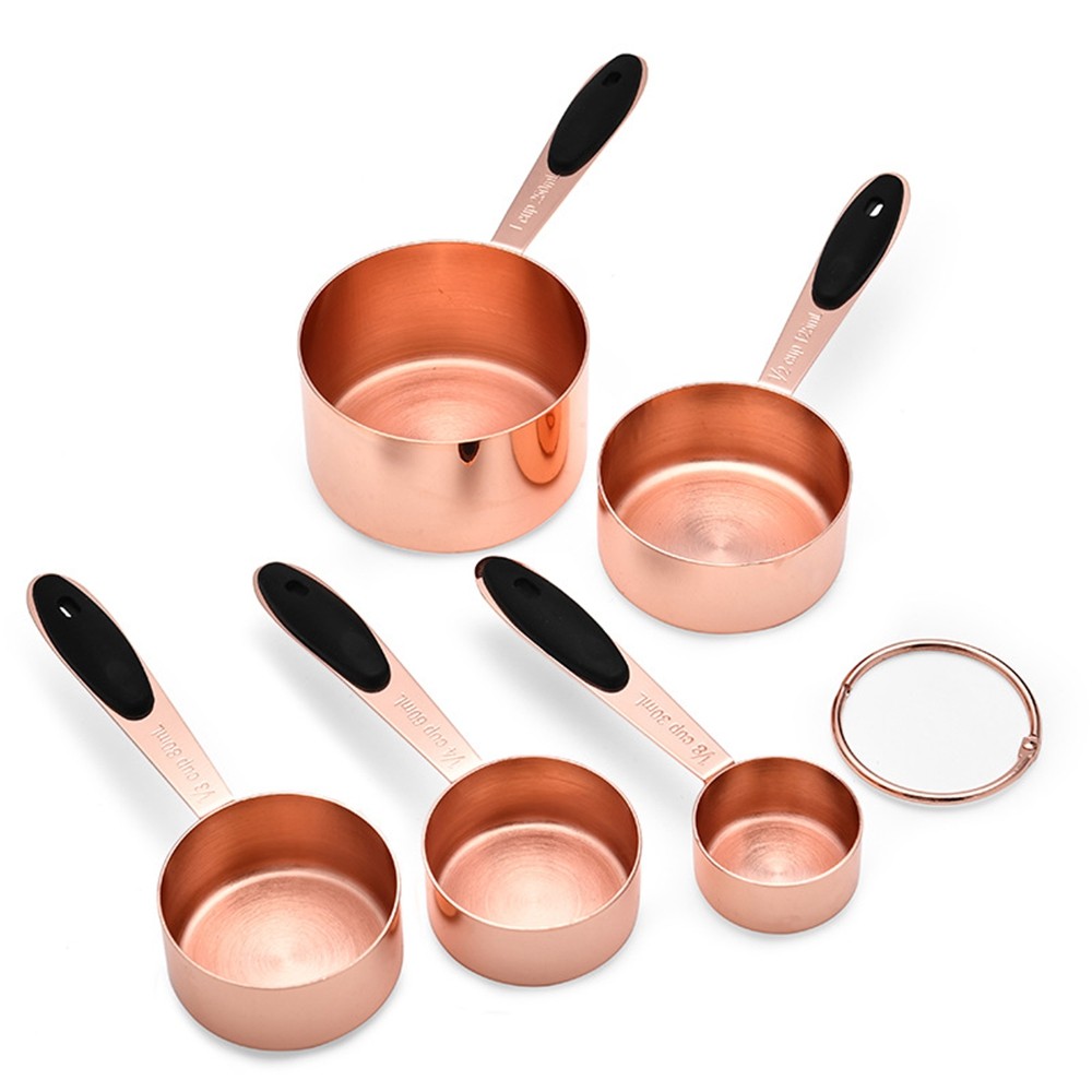 5pcs Stainless Steel Measuring Cups and Spoons for Measurement Dried Food / Seasoning / Liquid