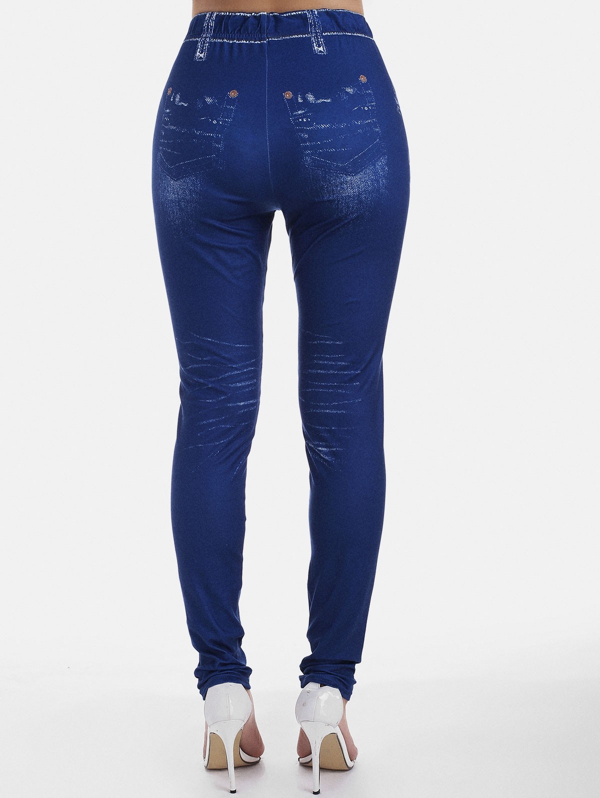 Patriotic American Flag Print High Waisted Jeggings