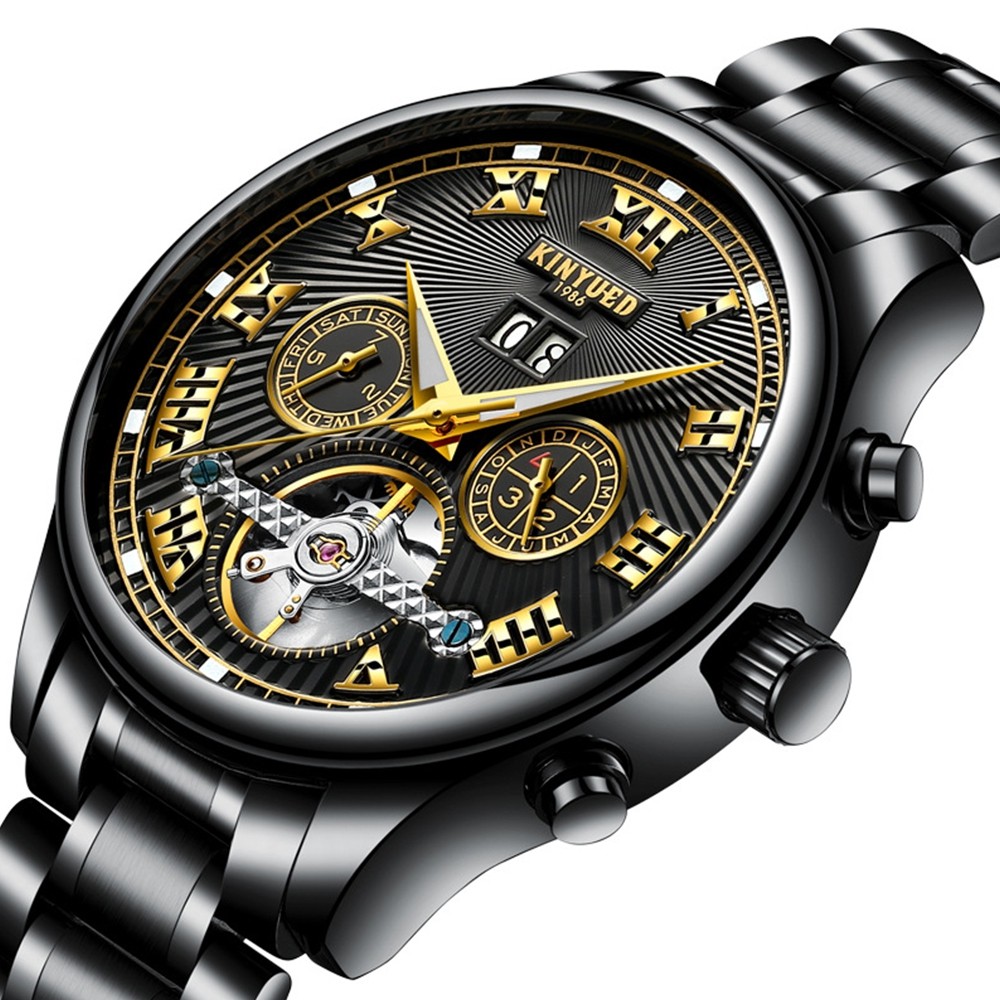 Skeleton Automatic Watch Men Waterproof Flying Tourbillon Mechanical Watches Mens Self Winding Horloges Mannen Dropship