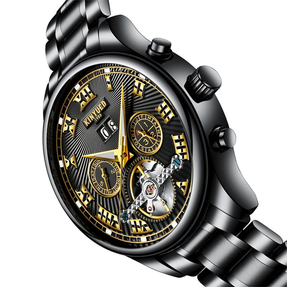 Skeleton Automatic Watch Men Waterproof Flying Tourbillon Mechanical Watches Mens Self Winding Horloges Mannen Dropship