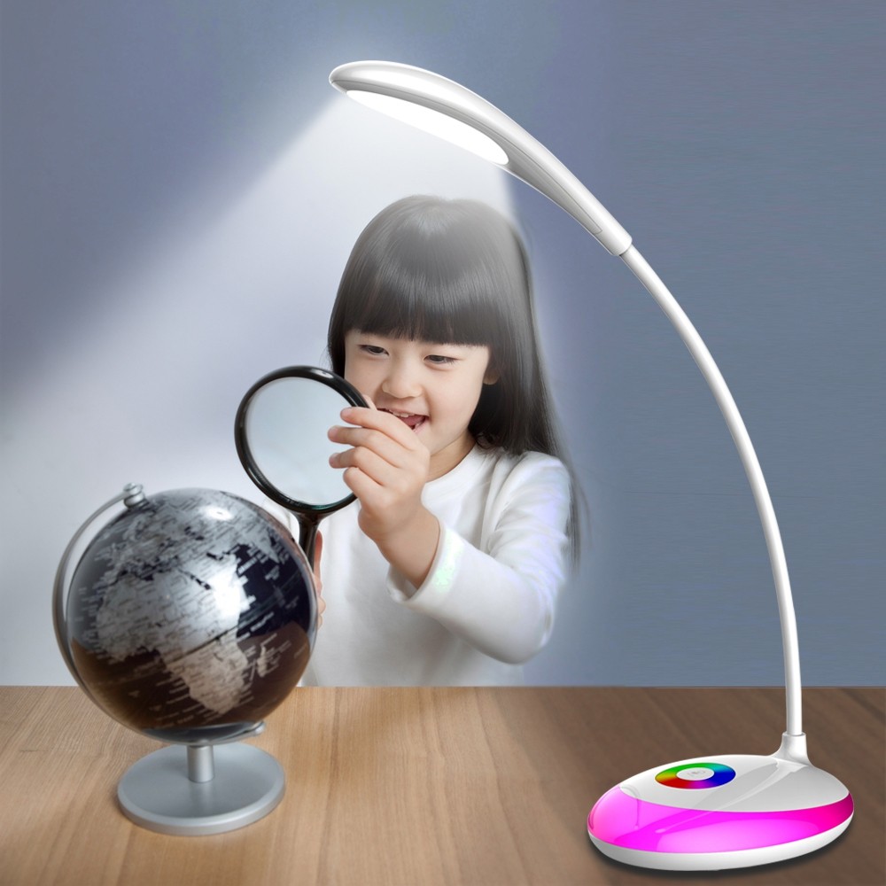 JIAWEN Dimming Desk Lamp for Kids Bedroom Eye Protection Touch Reading