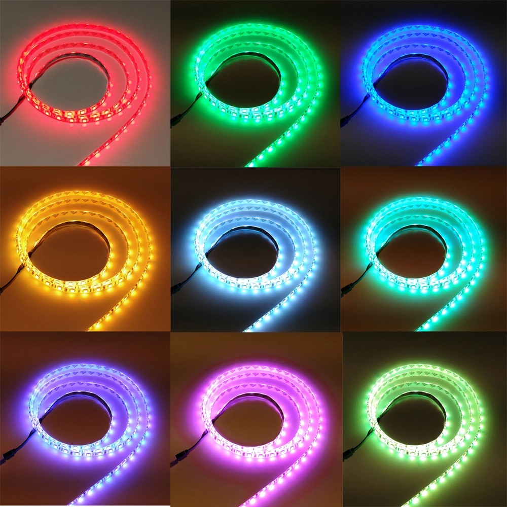 ZDM Waterproof 5M 75W 300X5050RGB SMD Light Led Strip Light 44KEY IR Remote Controller Kit DC12V