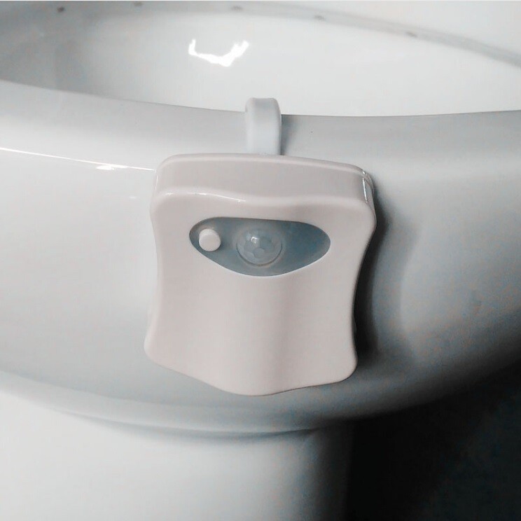 Toilet Seat Sensor Light Bathroom LED Nightlight Lamp
