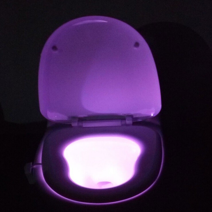Toilet Seat Sensor Light Bathroom LED Nightlight Lamp