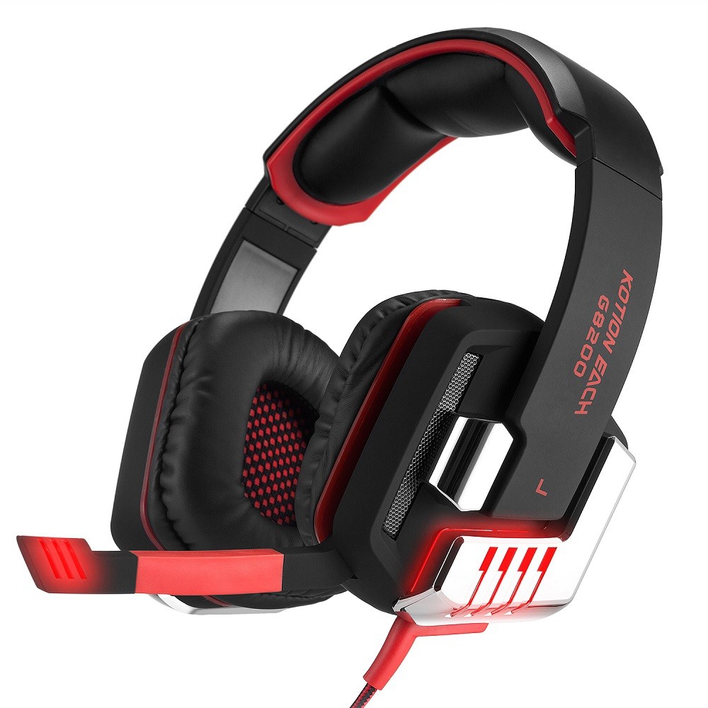 EACH G8200 Gaming Headphone 7.1 Surround USB Vibration Game Headset Headband Earphone with Mic LED Light for PC Gamer