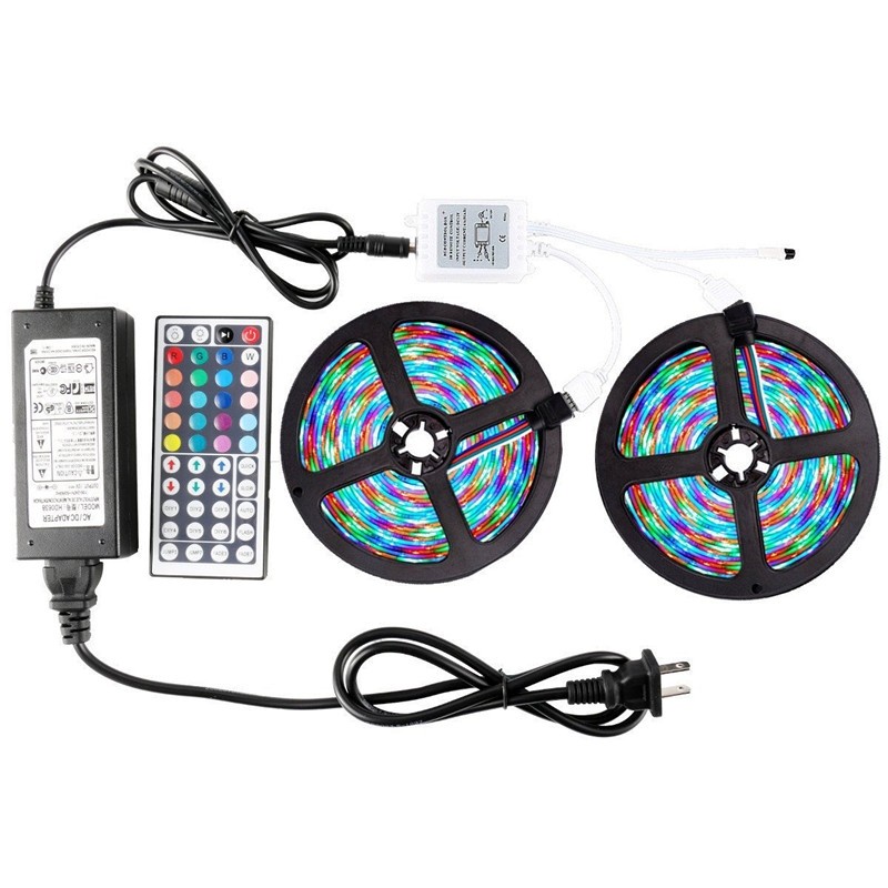 Kwb LED Strip Light 2835 RGB 300LEDs 10M with Remote + Adapter