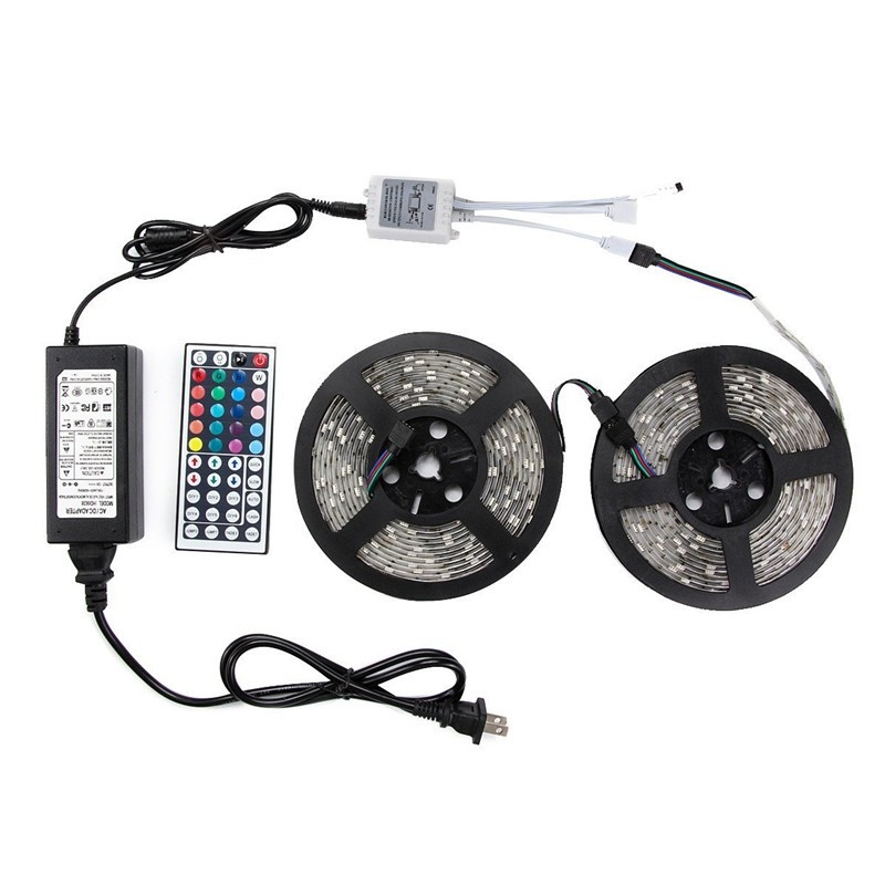 Kwb LED Strip Light 2835 RGB 300LEDs 10M with Remote + Adapter