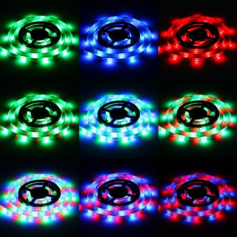 Kwb LED Strip Light 2835 RGB 300LEDs 10M with Remote + Adapter