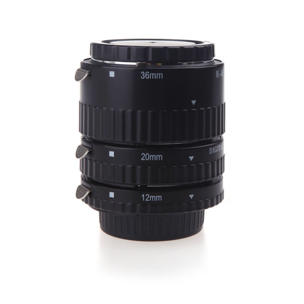 12mm 20mm 36mm Auto Focus Macro Extension Tube Set for Nikon SLR Cameras / Nikkor AF AF-S D G / VR Lens Series
