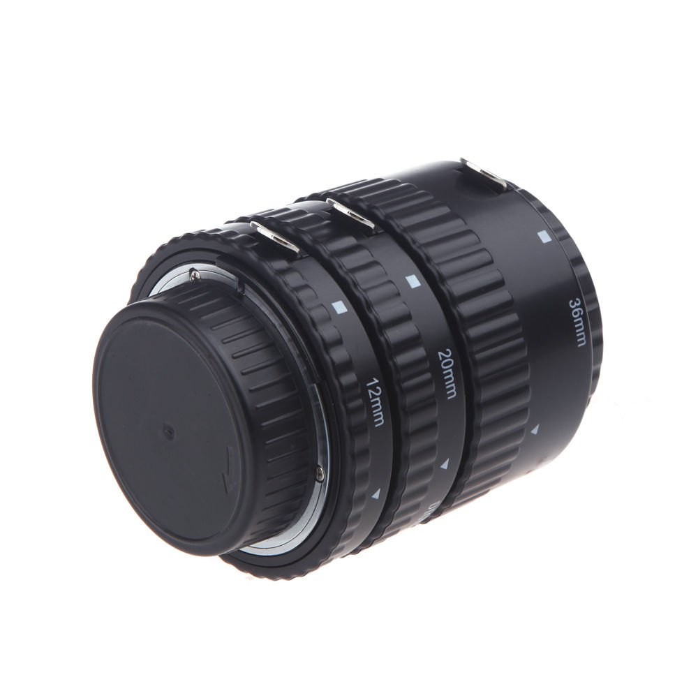 12mm 20mm 36mm Auto Focus Macro Extension Tube Set for Nikon SLR Cameras / Nikkor AF AF-S D G / VR Lens Series