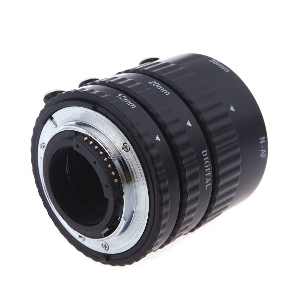 12mm 20mm 36mm Auto Focus Macro Extension Tube Set for Nikon SLR Cameras / Nikkor AF AF-S D G / VR Lens Series