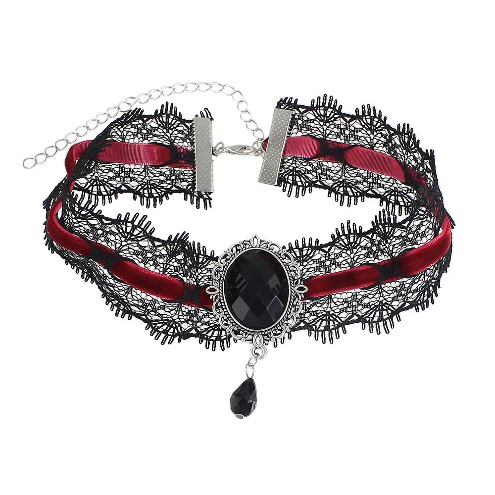 Fashion Jewelry Black Hollow Lace Choker Necklace
