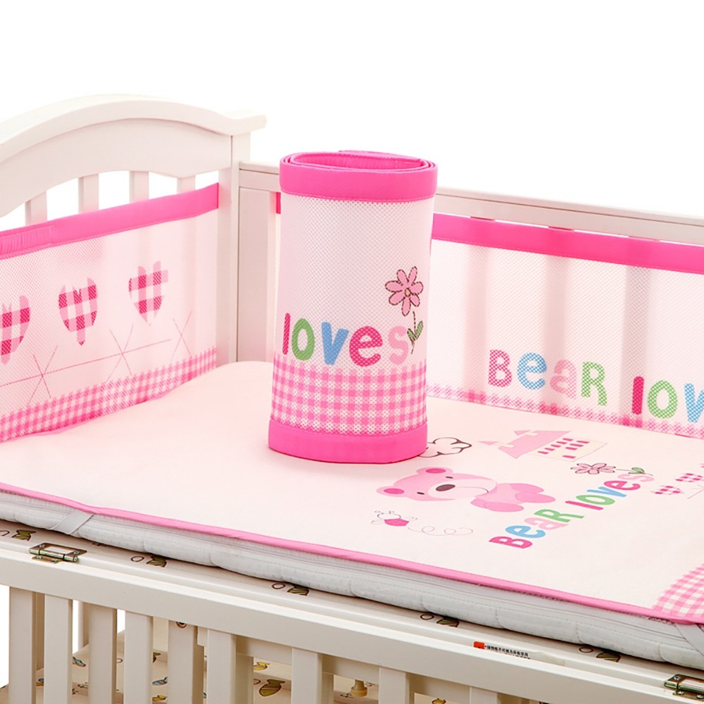 Baby Bed Crib Bumper Breathable Infant Kids Bedding Set