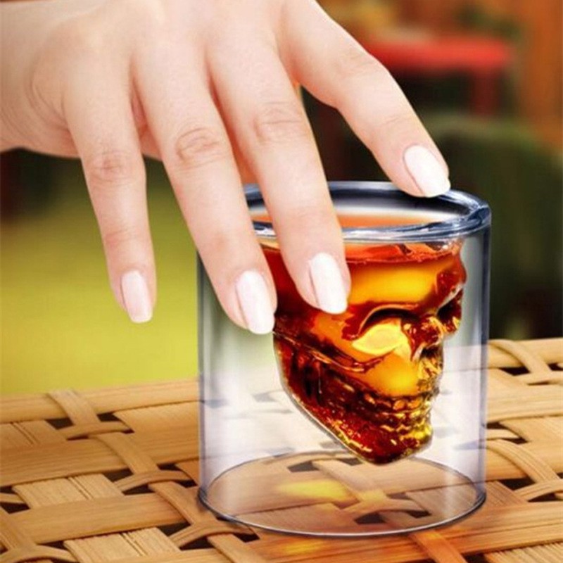 Magic Transparent Glass Skull Mugs Coffee Cups