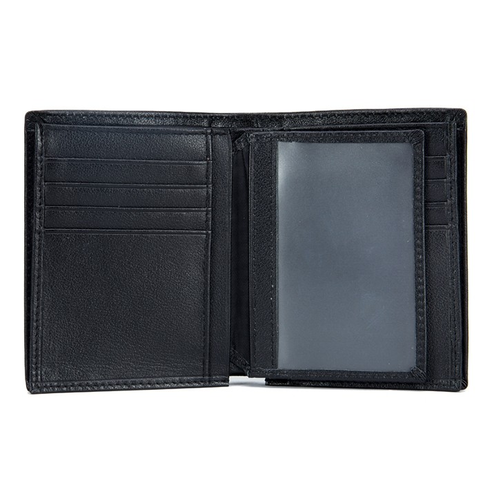 BULLCAPTAIN Minimalist Leather Bifold Wallet for Men