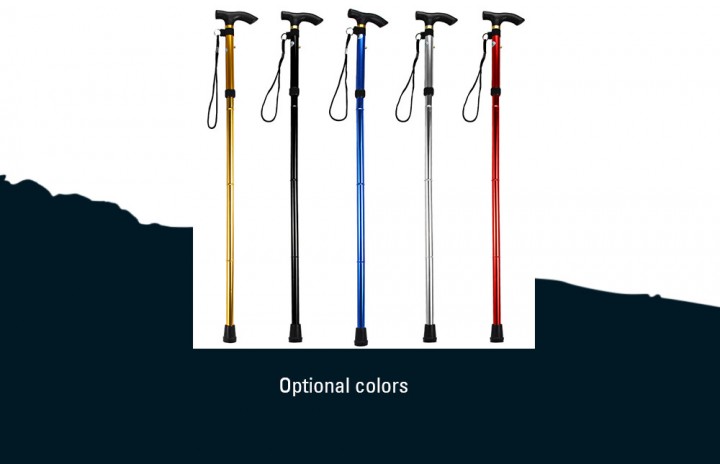 Aluminum Metal Folding Walking Stick with Adjustable Height and Non-slip Rubber Base Aluminum Metal Folding Walking Stick with Adjustable Height and Non-slip Rubber Base