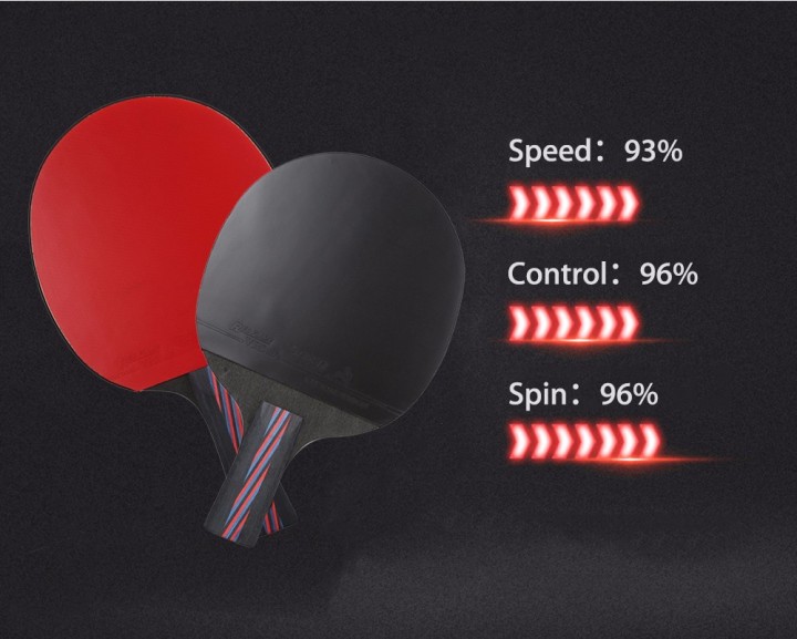 Boer Outdoor Table Tennis Lightweight Ping Pong Ra Black And Red Boer Outdoor Table Tennis Lightweight Ping Pong Racket Paddle With Storing Bag