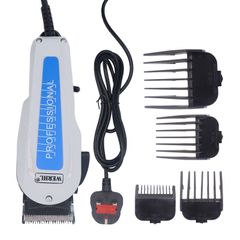 WERHL Shaving Wired Machine Shaver Hair Clipper 8205 White as picture
