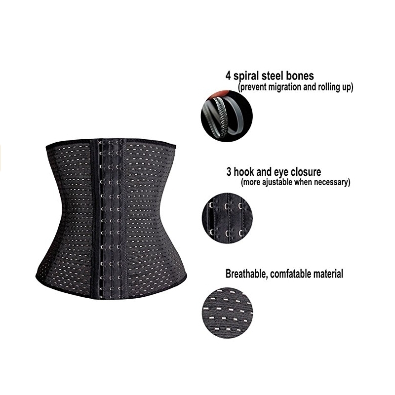 Waist Trainer Slimming Belt Slim Body Shaper Corset Trimmer Sport Gym Fat Burner Elastic Shapewear Snug Fit Women Ladies Belly Slim Belt Band Body Building Sheath Flat Girdle Postpartum Control Wrap