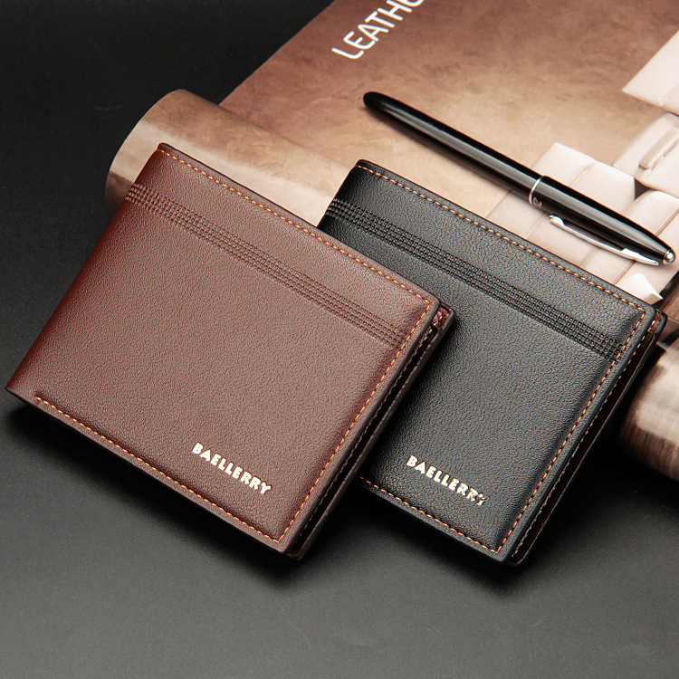 Men Leather Wallet Short Purse Money Clip Bag Male Credit Card Holder Coin Cowhide Wallet With Card Slots Genuine Valentines Christmas Gift