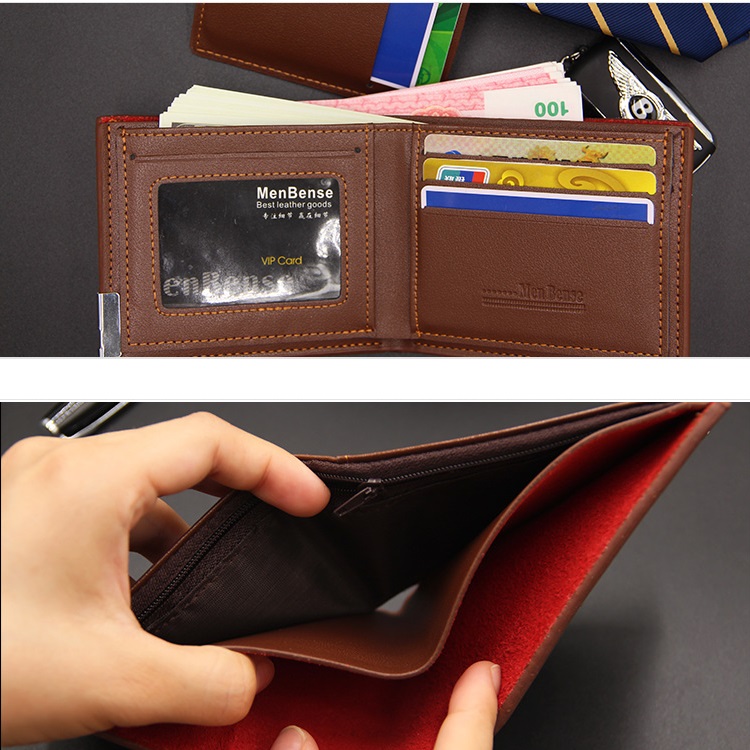 Men Leather Wallet Male Genuine Purse Money Clip Bag Short Small Credit Card Holder Coin Pouch Gift