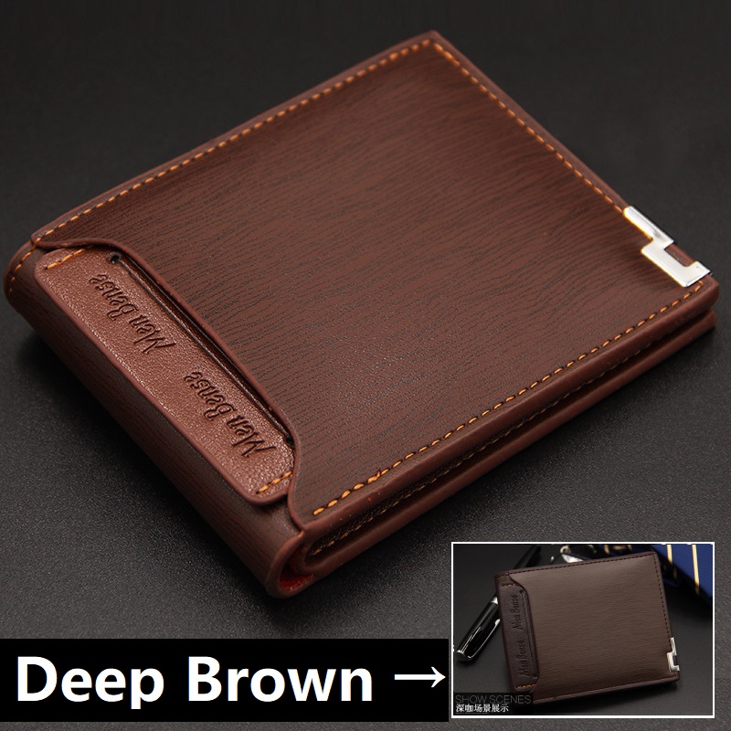 Men Leather Wallet Male Genuine Purse Money Clip Bag Short Small Credit Card Holder Coin Pouch Gift