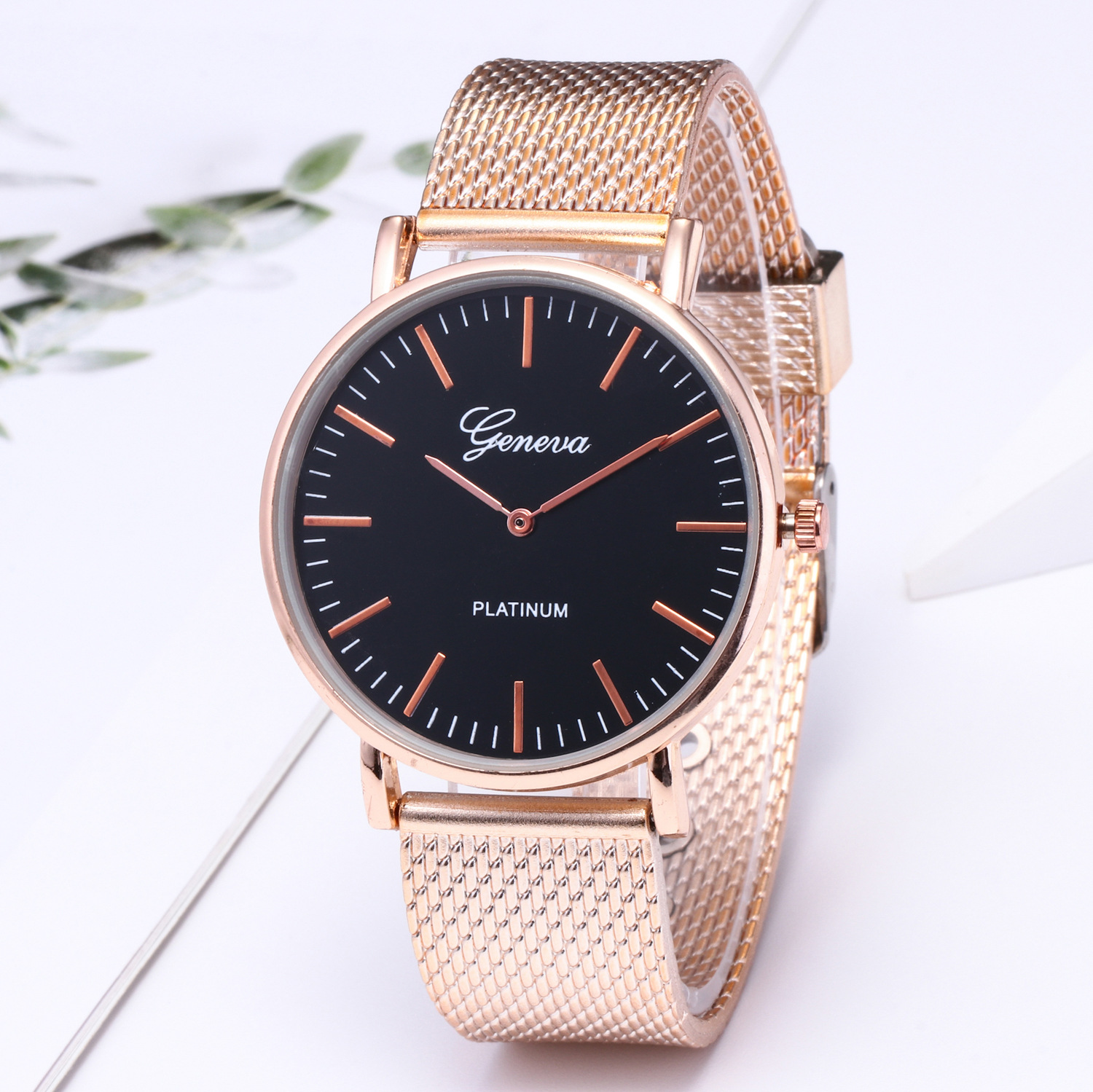 Geneva Lady Watch Women Watches Ladies Watches Girl Wristwatch Luxury Stainless Steel Wrist Watch Female Watches Valentine's Day Gift