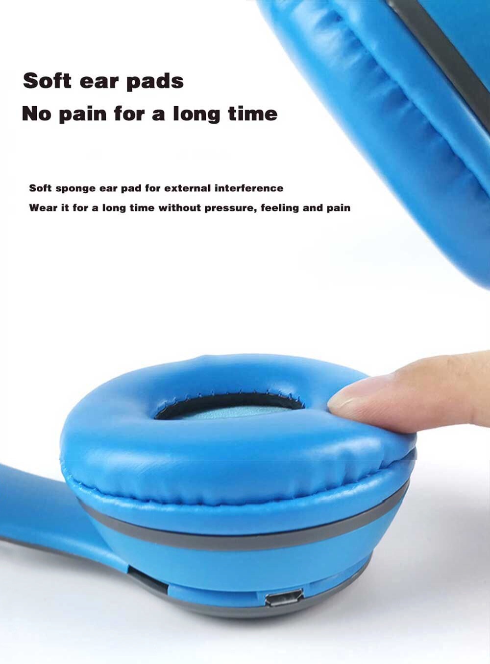 Wireless Stereo Bass Bluetooth Headphone Sports Foldable Headset MP3 Player Sports Speakers With Mic Microphone TF For IOS/Android