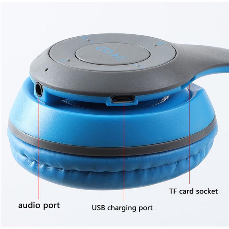Wireless Stereo Bass Bluetooth Headphone Sports Foldable Headset MP3 Player Sports Speakers With Mic Microphone TF For IOS/Android