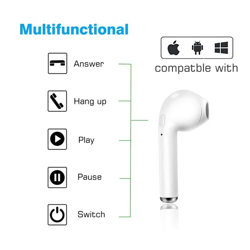 i7s Bluetooth Earphones Wireless Stereo Ear Phone Earphone Earbuds  For Android IOS Airpod Waterproof With Charging Box