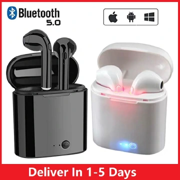 i7s Bluetooth Earphones Wireless Stereo Ear Phone Earphone Earbuds  For Android IOS Airpod Waterproof With Charging Box Black