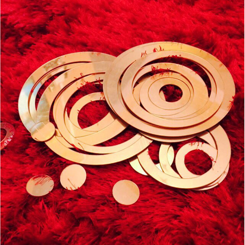 24pcs/Set Wall Decor 3D DIY Sticker Ring Circles Mirror Home Decoration For Living Room Christmas