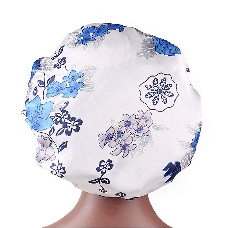 Satin Headscarf Hat Sleeping Bonnet Women Curly Hair Wrap Silk Cap Fashion Head Scarf Headwear Night Sleep Hat Adjust Head Cover Hat For Curly Springy Hair Styling Accessories Soft Elastic Band