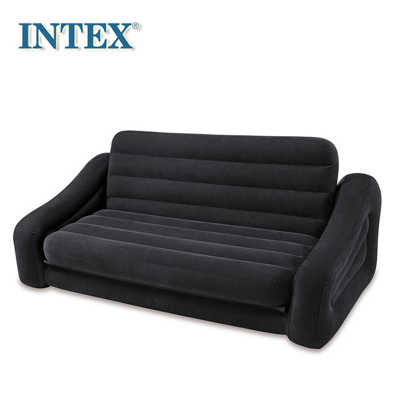 Intex Pull-out Sofa Inflatable Airbed Mattress Seat 2 Seater Durable Folding Air Bed With Pump Queen