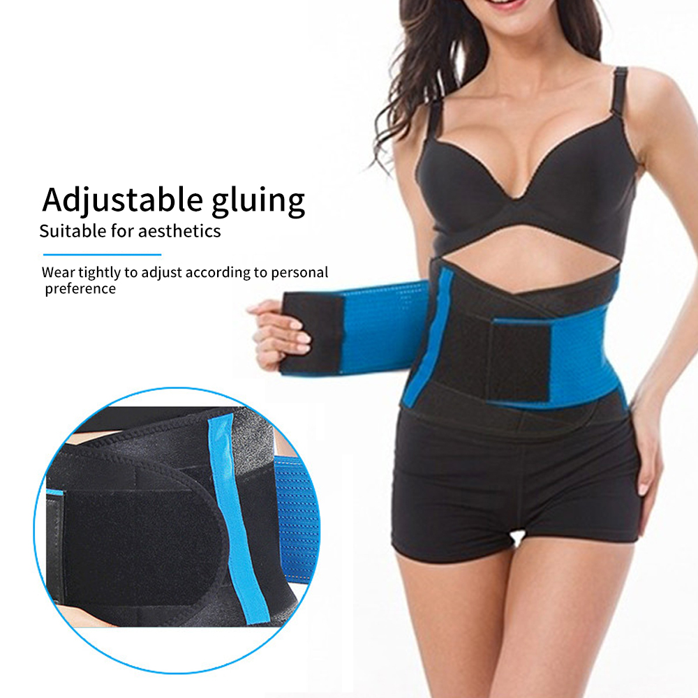 Waist Trainer Slimming Belt Slim Body Shaper Corset Trimmer Sport Gym Fat Burner Elastic Shapewear Women Ladies Tummy Belly Slim Belt Band Body Building Sheath Flat Girdle Postpartum Control Wrap