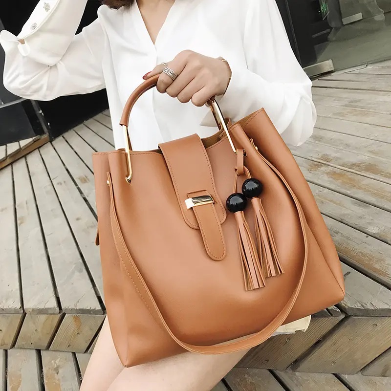 【Promotion】Big Discount 3pcs/Set Big Large Capacity Durable Lady Handbags Sling Bags Handbags For Ladies Hand Bags Classic Fashion Women Luxury Leather Genuine Bags