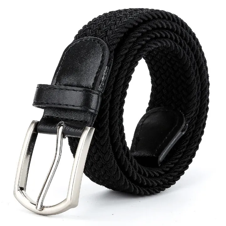 Men's Belt Woven Elastic Belt Casual Braided Waist Belt Outdoor Sports Men Belt Universal Women Belt Light Comfortable Multifunctional Climbing Work Jeans Suit Pants Trousers Braid Roller Belts