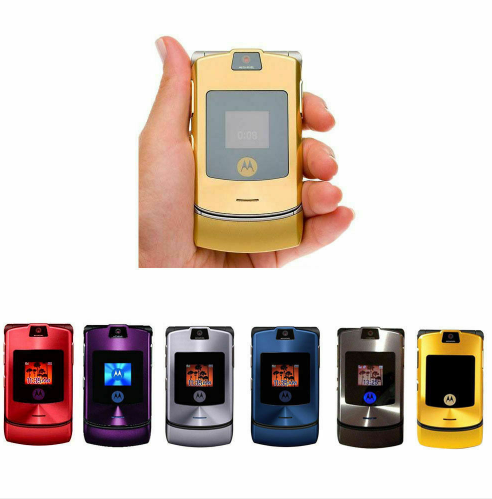 Refurbished Details about  Smart Phone Motorola RAZR V3i GSM 1.2MP Camera Flip Unlocked Mobile cell Phone