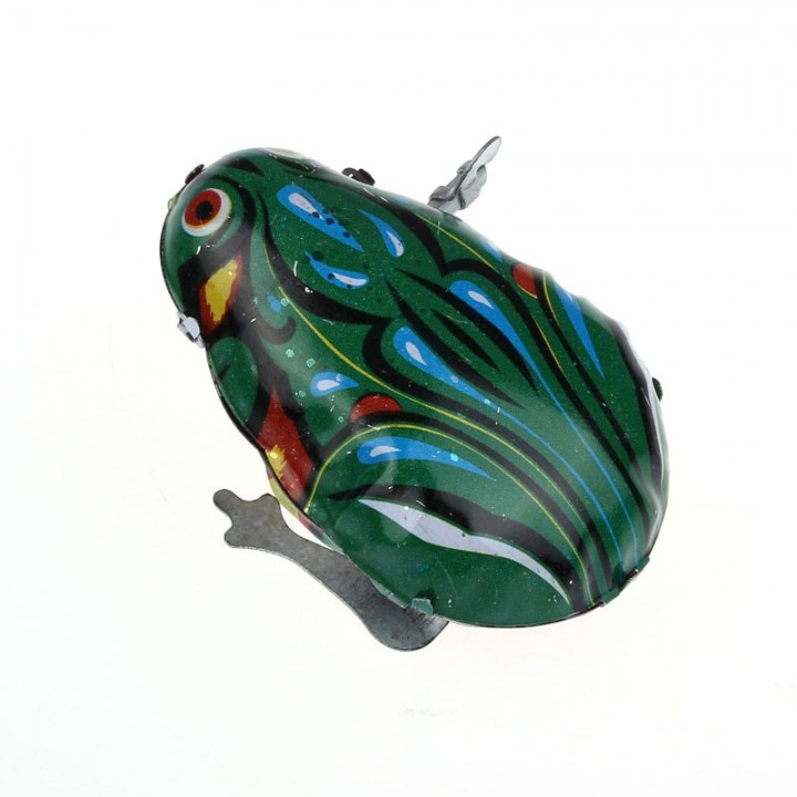 Retro Jumping Frog Tin Toys  Vintage Classic Educational  Gift For Children