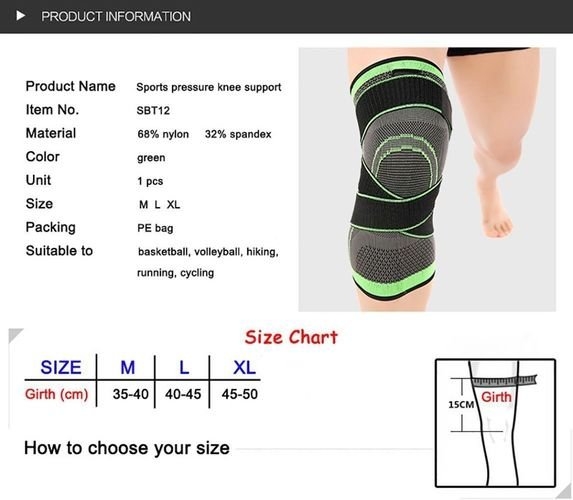Comfortable  Knee Compression Sleeve Knee Brace Support Pad For Joint Pain And Arthritis Relief