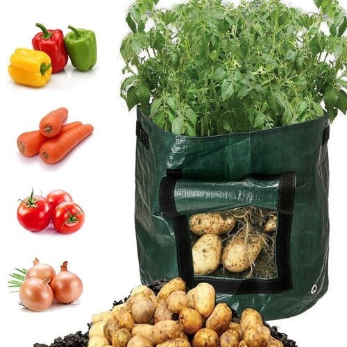 Newcomdigi Home Gardening PE Planting Bag Vegetable Potato Tomato