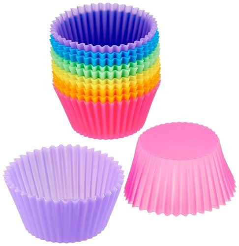 10PCS Reusable and Non-stick Silicone Baking Cups / Cupcake Liners/Muffins Cup Molds