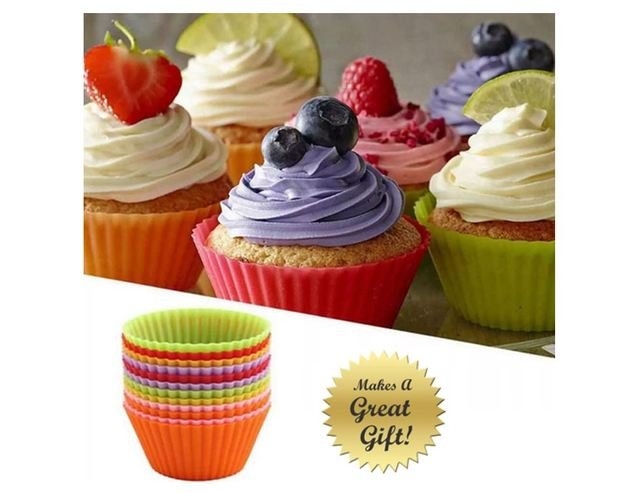 10PCS Reusable and Non-stick Silicone Baking Cups / Cupcake Liners/Muffins Cup Molds