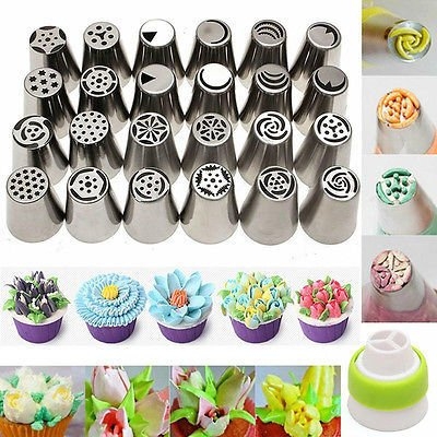 Russian Icing Pastry Piping Nozzles Tips Cake Decorating Cupcake Tool
