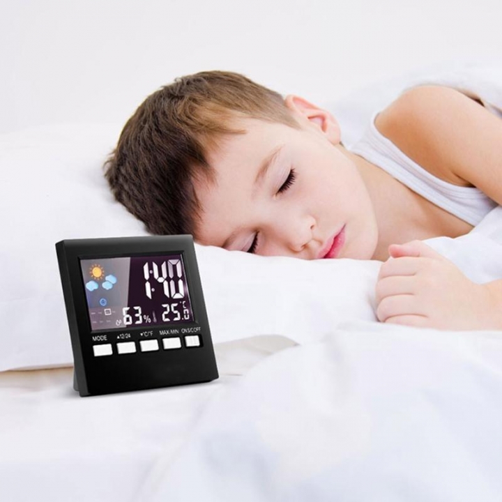 Digital Alarm Clock  Hygrometer Temperature Meter LCD Alarm Clock Backlight LED Digital Clock
