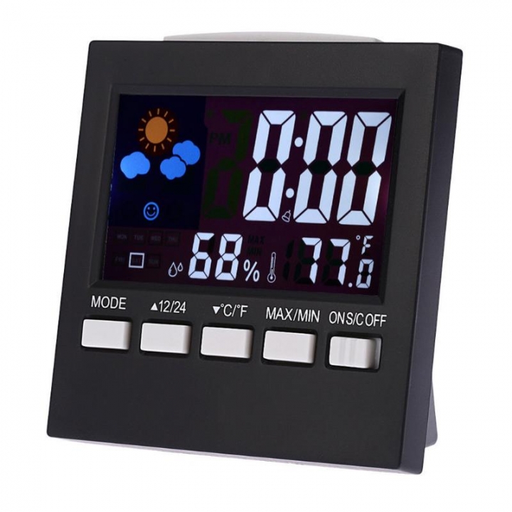 Digital Alarm Clock  Hygrometer Temperature Meter LCD Alarm Clock Backlight LED Digital Clock